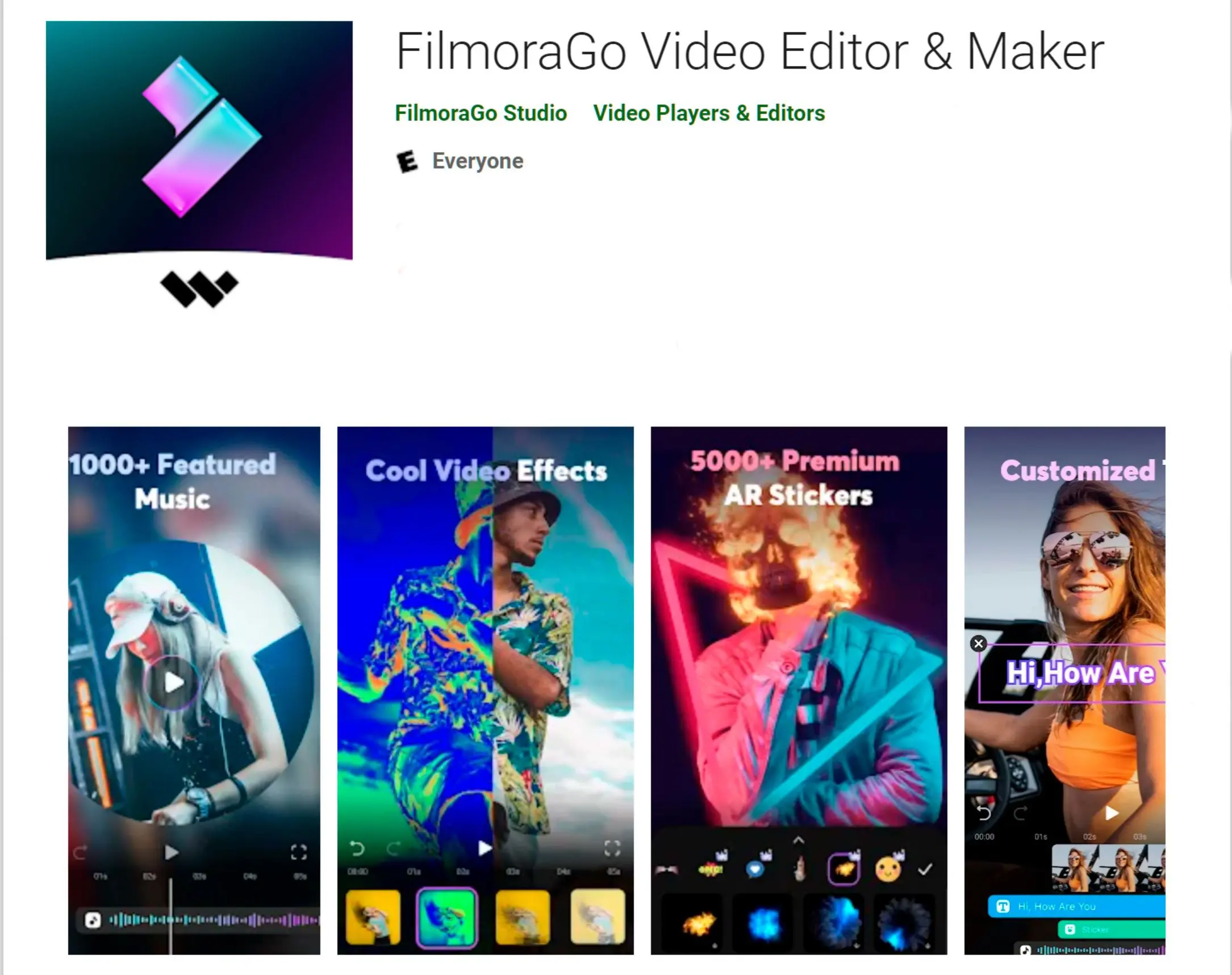 App Filmora Android..