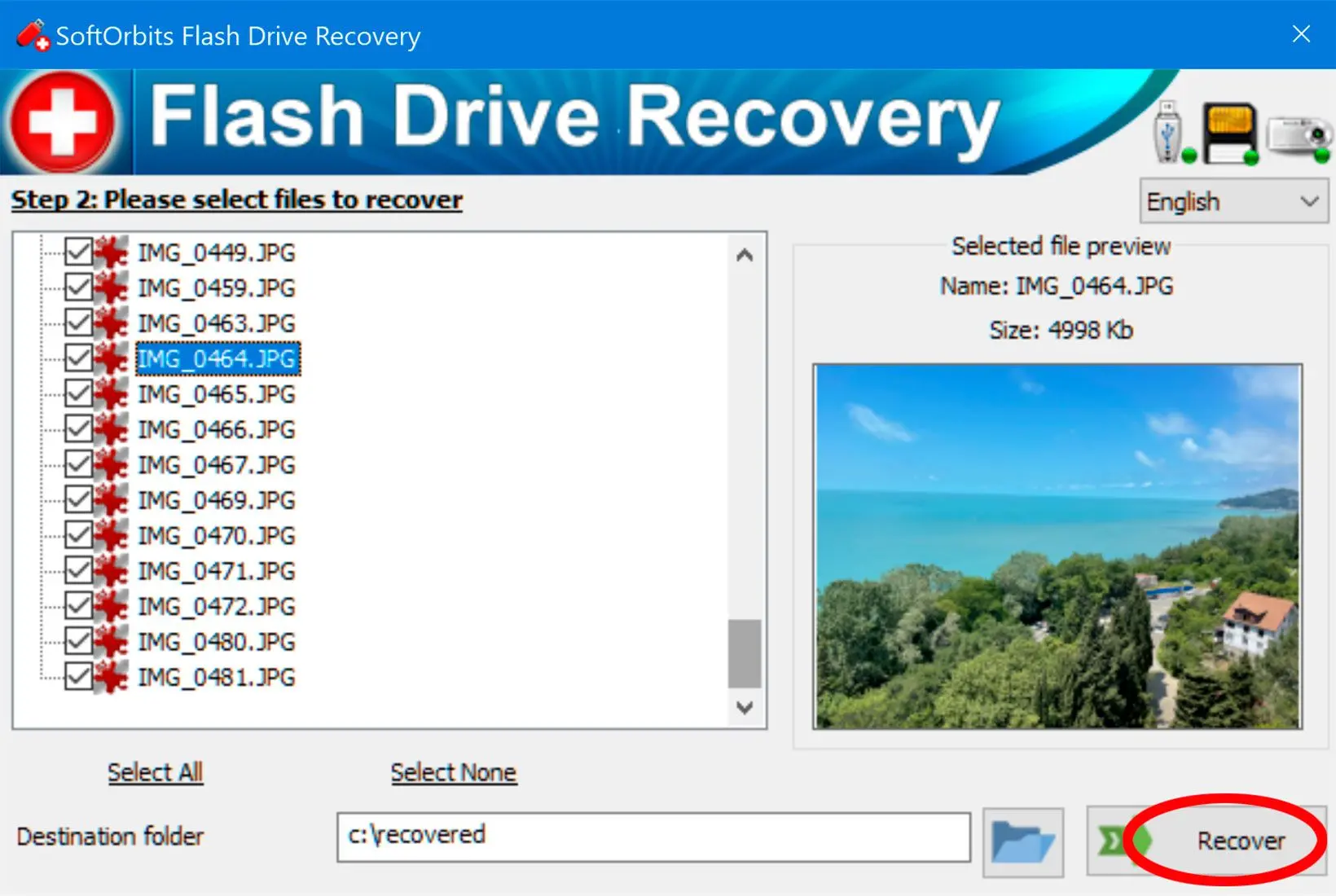 Recover files from flash drive..