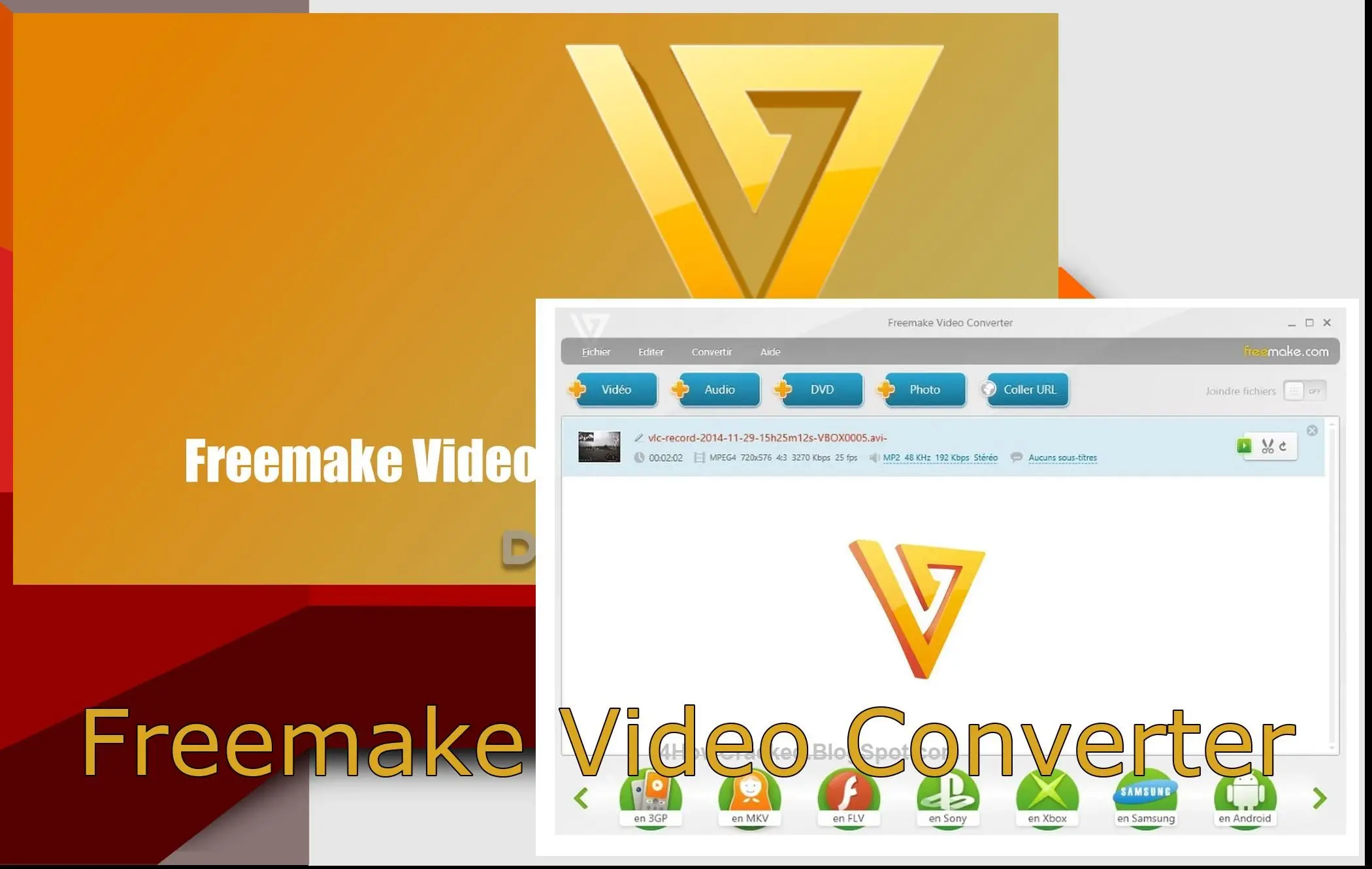 Freemake editing software..