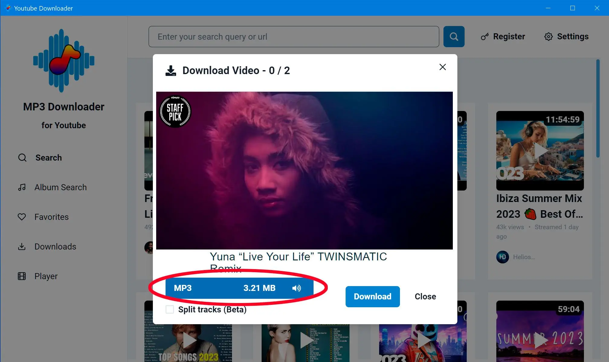 Choose download video from vimeo..