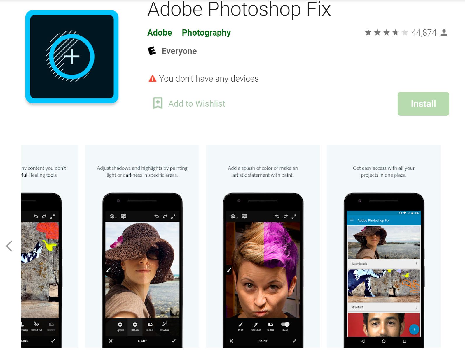 Photoshop fix for android.